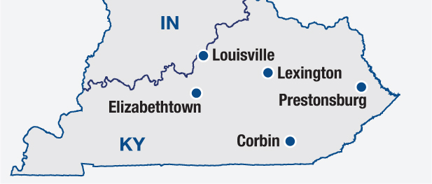 Equipment sales and repair shops throughout Kentucky